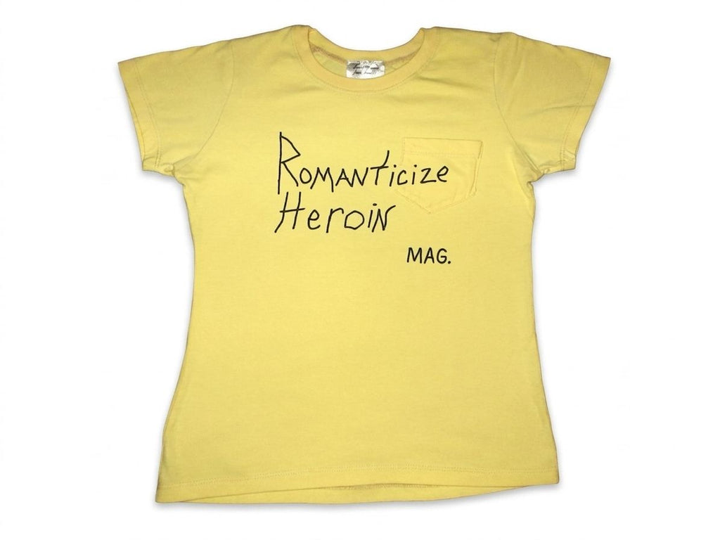 Yellow Romanticize Heroin mag tee