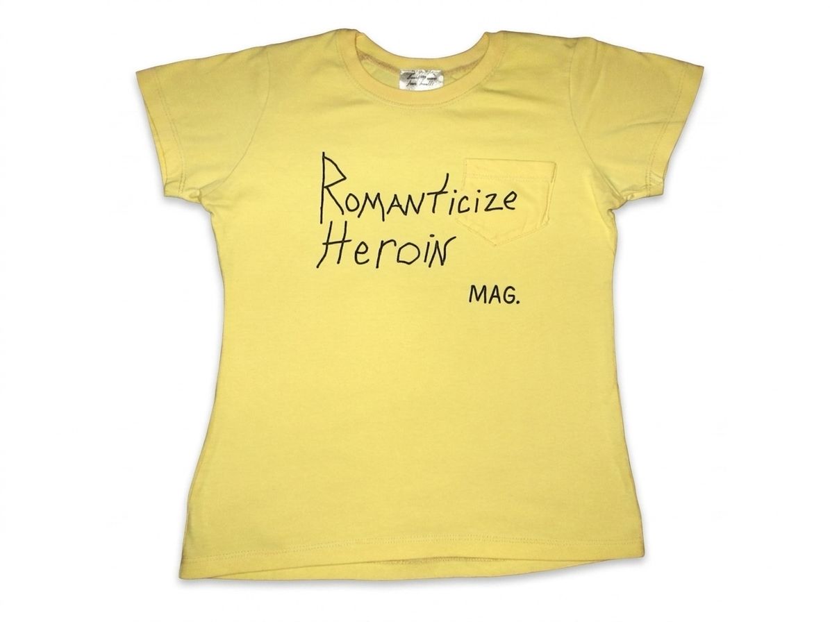 Yellow Romanticize Heroin mag tee